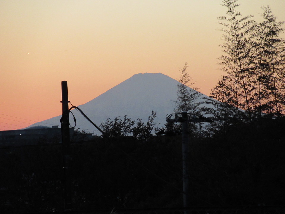 夕景の富士山 夕景の富士山