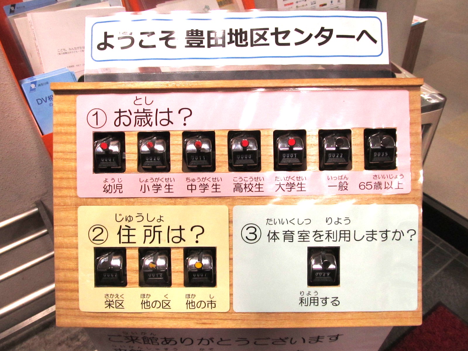 入口カウンター 入口カウンター